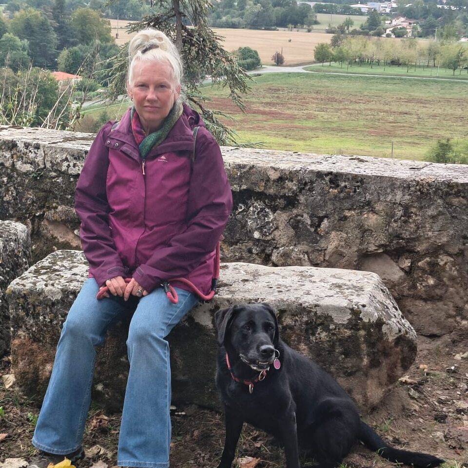 Shari R. with her dog